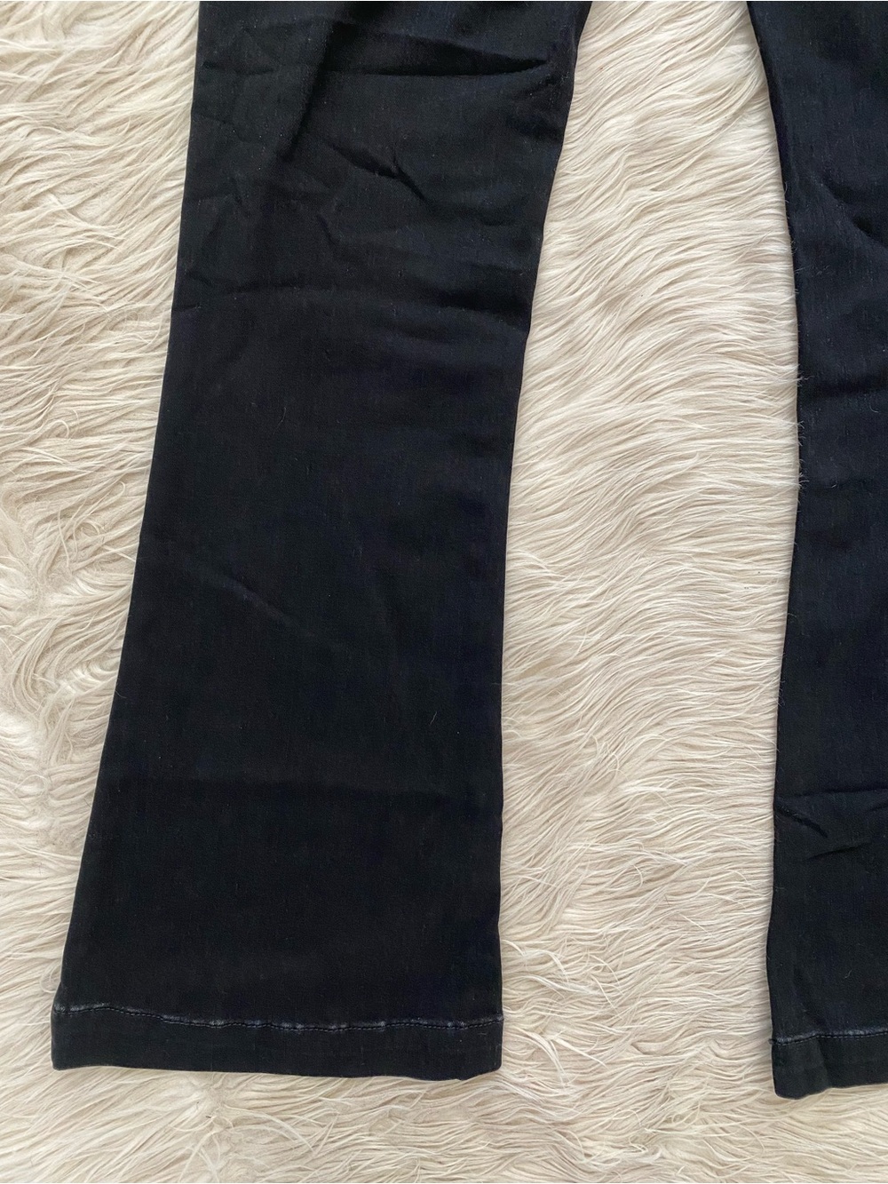 Mavi Sydney Wide Leg Flare Jeans High Rise Black Smoked Brushed Feather Blue 25 - Picture 8 of 12